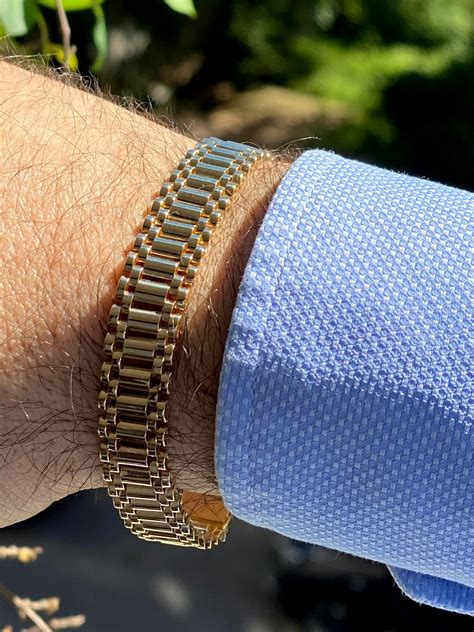 men's gold rolex bracelet|rolex 14k gold men's bracelet.